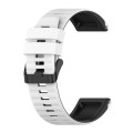 For Garmin Instinct 2 Solar Sports Mixing Color Silicone Watch Band(White+Black)