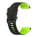 For Garmin Instinct 2 Solar Sports Mixing Color Silicone Watch Band(Black+Green)