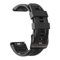 For Garmin Instinct 2 Solar Sport Pure Color Silicone Watch Band(Black)
