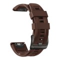 For Garmin Instinct 2 Solar Sport Pure Color Silicone Watch Band(Brown)