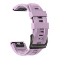 For Garmin Epix Pro 47mm Sport Pure Color Silicone Watch Band(Light Purple)