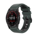 For Garmin Enduro 2 Sports Two-Color Silicone Watch Band(Olive Green+Black)