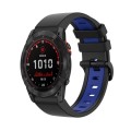 For Garmin Enduro 2 Sports Two-Color Silicone Watch Band(Black+Blue)