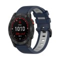 For Garmin Enduro 2 Sports Two-Color Silicone Watch Band(Dark Blue+Grey)