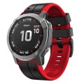 For Garmin Enduro 2 Sports Two-Color Silicone Watch Band(Black+Red)