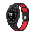 For Garmin Instinct 2 Solar Sports Breathable Silicone Watch Band(Black+Red)