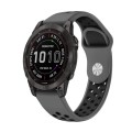 For Garmin Epix Pro 47mm Sports Breathable Silicone Watch Band(Grey+Black)