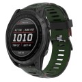For Garmin Enduro 2 Camouflage Printed Silicone Watch Band(Army Green+Bamboo Camouflage)