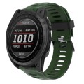 For Garmin Fenix 7 Pro 51mm Camouflage Printed Silicone Watch Band(Army Green+Army Camouflage)