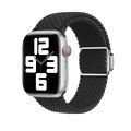 For Apple Watch 8 45mm Nylon Loop Magnetic Buckle Watch Band(Black)