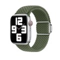 For Apple Watch SE 44mm Nylon Loop Magnetic Buckle Watch Band(Dark Olive)