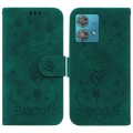 For Motorola Edge 40 Neo Butterfly Rose Embossed Leather Phone Case(Green)