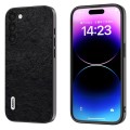 For Samsung Galaxy S23+ 5G ABEEL Retro Litchi Texture PU Phone Case(Black)
