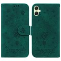 For Samsung Galaxy A05 Butterfly Rose Embossed Leather Phone Case(Green)