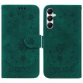 For Samsung Galaxy A05s Butterfly Rose Embossed Leather Phone Case(Green)