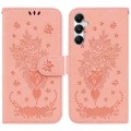 For Samsung Galaxy A05s Butterfly Rose Embossed Leather Phone Case(Pink)