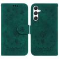 For Samsung Galaxy S24 5G Butterfly Rose Embossed Leather Phone Case(Green)