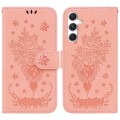 For Samsung Galaxy S24 5G Butterfly Rose Embossed Leather Phone Case(Pink)