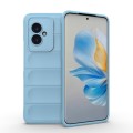 For Honor 100 5G Magic Shield TPU + Flannel Phone Case(Light Blue)