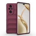 For Honor 200 Pro Magic Shield TPU + Flannel Phone Case(Wine Red)