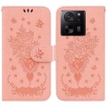 For Xiaomi 13T / 13T Pro / Redmi K60 Ultra Butterfly Rose Embossed Leather Phone Case(Pink)