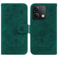 For Xiaomi Redmi Note 13 5G Butterfly Rose Embossed Leather Phone Case(Green)