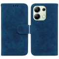 For Xiaomi Redmi Note 13 4G Global Butterfly Rose Embossed Leather Phone Case(Blue)