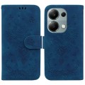 For Xiaomi Redmi Note 13 Pro 4G Butterfly Rose Embossed Leather Phone Case(Blue)