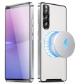 For Sony Xperia 10 IV MagSafe Magnetic Frosted Metal Phone Case(Silver)