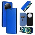 For Xiaomi Redmi A3 4G Carbon Fiber Texture Flip Leather Phone Case(Blue)