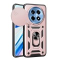 For OnePlus 12R 5G / Ace 3 5G Sliding Camera Cover Design TPU Hybrid PC Phone Case(Rose Gold)