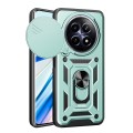For Realme 12 5G Global Sliding Camera Cover Design TPU Hybrid PC Phone Case(Mint Green)