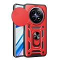 For Realme 12 5G Global Sliding Camera Cover Design TPU Hybrid PC Phone Case(Red)