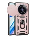 For Realme 12 5G Global Sliding Camera Cover Design TPU Hybrid PC Phone Case(Rose Gold)