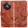 For Realme 12 5G Tiger Embossing Pattern Flip Leather Phone Case(Brown)