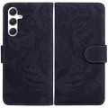 For Samsung Galaxy S24 5G Tiger Embossing Pattern Flip Leather Phone Case(Black)