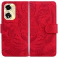 For OPPO A59 5G / A2M Tiger Embossing Pattern Flip Leather Phone Case(Red)