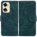 For OPPO A59 5G / A2M Tiger Embossing Pattern Flip Leather Phone Case(Green)