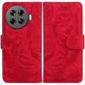 For Tecno Spark 20 Pro+ 4G Tiger Embossing Pattern Flip Leather Phone Case(Red)
