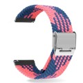 For Huawei Watch 4 / 4 Pro Nylon Braided Metal Buckle Watch Band(Z Blue Pink)