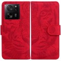 For Xiaomi 13T / 13T Pro / Redmi K60 Ultra Tiger Embossing Pattern Leather Phone Case(Red)