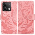 For Xiaomi Redmi Note 13 5G Tiger Embossing Pattern Leather Phone Case(Pink)