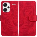 For Xiaomi Redmi Note 13 Pro+ 5G Tiger Embossing Pattern Leather Phone Case(Red)