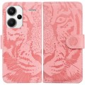 For Xiaomi Redmi Note 13 Pro+ 5G Tiger Embossing Pattern Leather Phone Case(Pink)