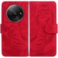 For Xiaomi Redmi A3 Tiger Embossing Pattern Leather Phone Case(Red)