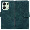 For Xiaomi Redmi Note 13 4G Global Tiger Embossing Pattern Leather Phone Case(Green)