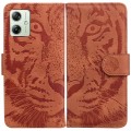 For Motorola Moto G54 Tiger Embossing Pattern Leather Phone Case(Brown)