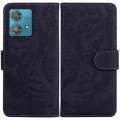 For Motorola Edge 40 Neo Tiger Embossing Pattern Leather Phone Case(Black)