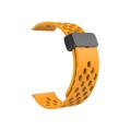 For Huawei Watch 4 / 4 Pro Magnetic Clasp Silicone Watch Band(Yellow)