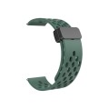 For Huawei Watch 4 / 4 Pro Magnetic Clasp Silicone Watch Band(Pine Green)